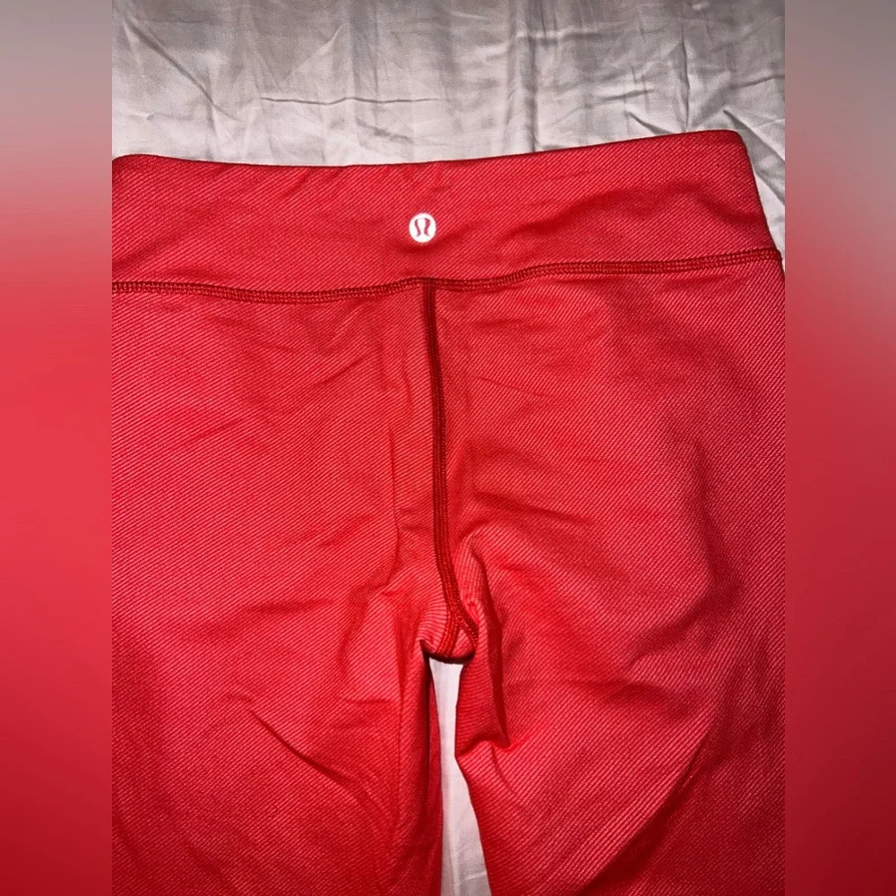 Lululemon P.Y.B Pant Denim Love Red Yoga Pants Size 4